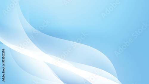 Light blue abstract background with smooth wave shapes and elegant flowing motion.