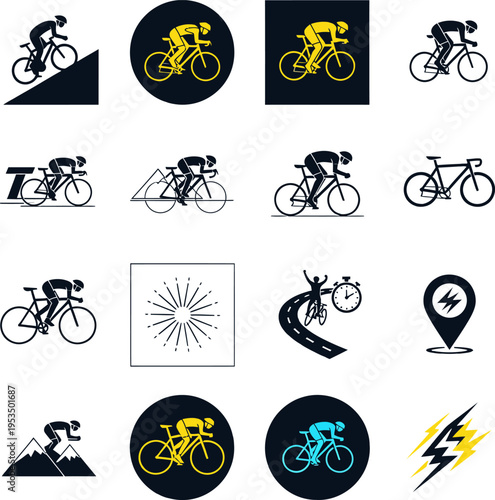 Tour de France Cycling Icons