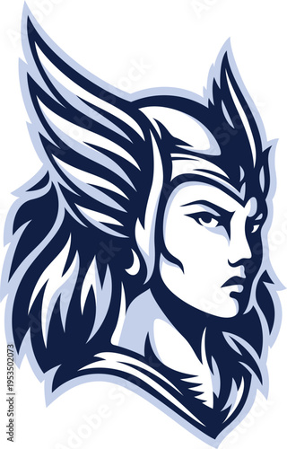Valkyrie Goddess in Winged Helmet 