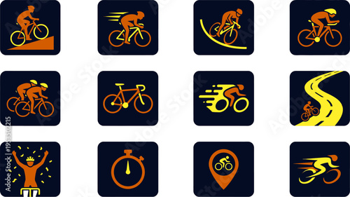 Tour de France Cycling Icons