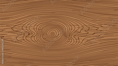Realistic wood grain texture fills the frame with intricate concentric rings and wavy lines in warm brown and tan earthy tones.