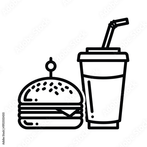 Burger and Drink Icon