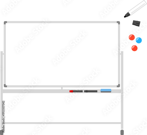 ホワイトボードのフレームイラスト