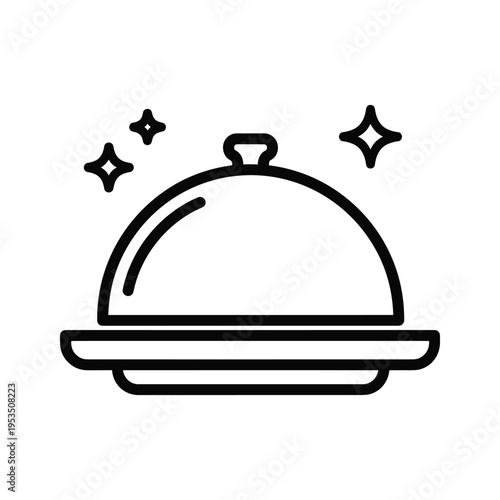 Restaurant Serving Dish Cloche Icon