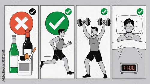 Health and Wellness Guide: Promote Fitness, Balance Diet, Exercise Regularly, Sleep Well for a Healthy Lifestyle