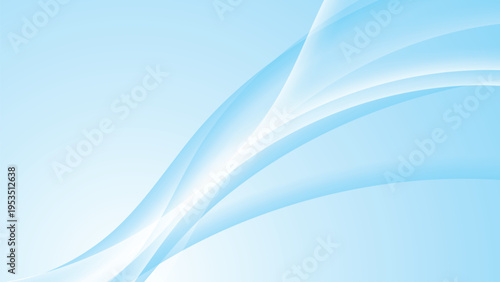 Light blue abstract background with smooth wave shapes and elegant flowing motion.