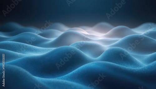 Abstract blue ocean waves for digital backgrounds, technology, and serene presentation themes