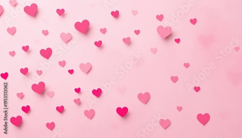 A cascade of pink and magenta hearts for celebrations, invitations, and romantic digital designs
