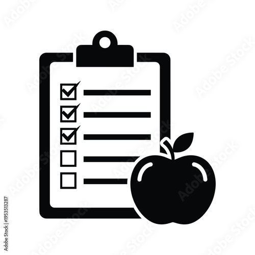 Checklist with Apple Icon