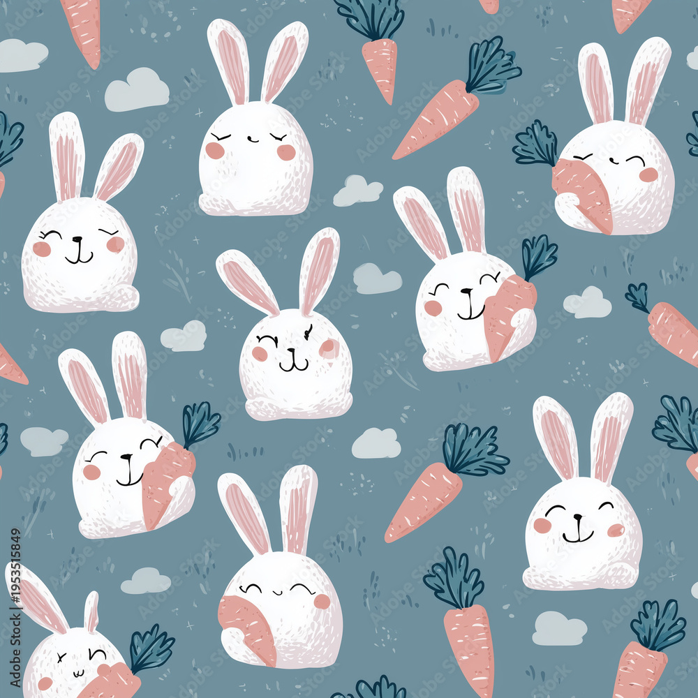 Fototapeta premium set of easter rabbits