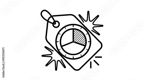 Time Sale Icon on Price Tag