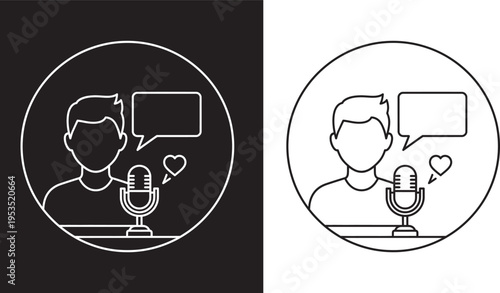 Person conducting a podcast interview with a heartfelt touch