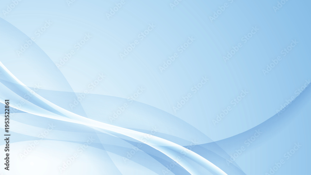 Obraz premium Light blue abstract background with smooth wave shapes and elegant flowing motion.
