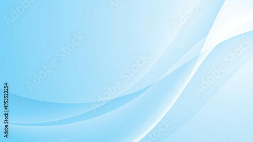 Light blue abstract background with smooth wave shapes and elegant flowing motion.
