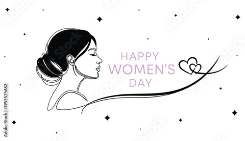 Happy International Women's Day background design. Women's Day banner design. March 8, International Women's Day. Vector illustration
