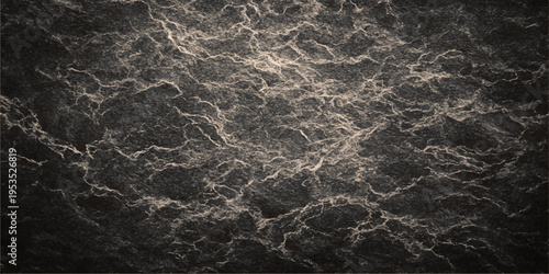 Dark grunge texture meets the abstract motion of blue ocean waves and clear water ripples in a moody black and white summer nature pattern reflecting a wet liquid surface