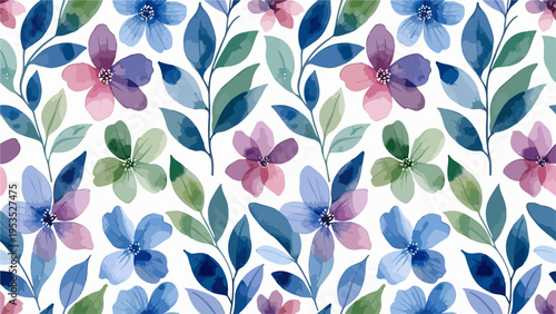 Foto Enchanted Botanical Blooms Bringing Nature’s Beauty to Life Through Watercolor A