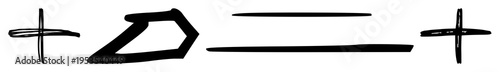 Minus sign icon set with simple geometric vector shapes featuring subtraction, negative, decrease with minimize and less