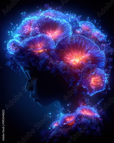 Abstract Human Portrait, Fractal Bloom