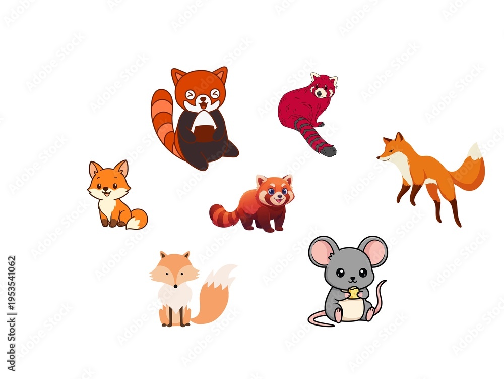 Fototapeta premium set of animals