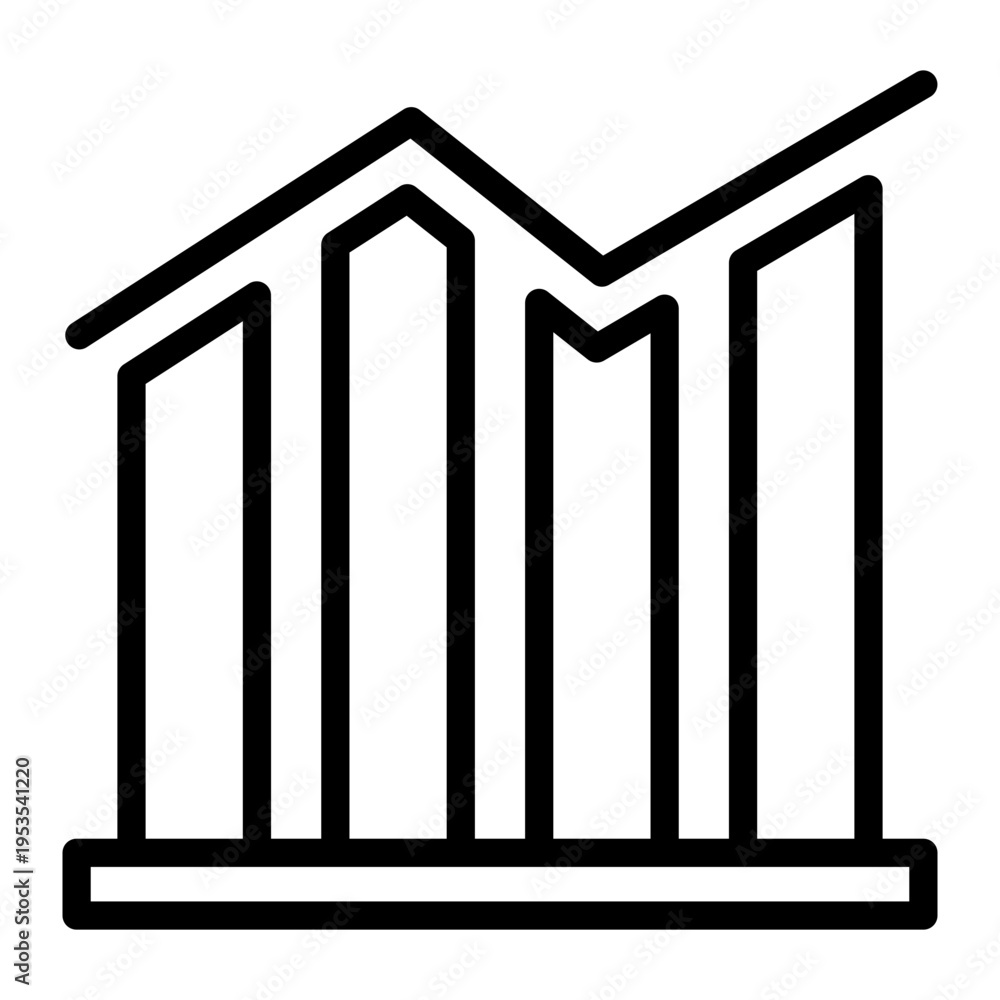 Fototapeta premium Financial Report Chart Line Icon