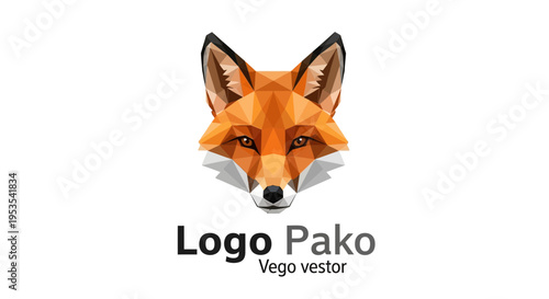 Low Poly Fox Head Logo Design - Geometric Animal Art