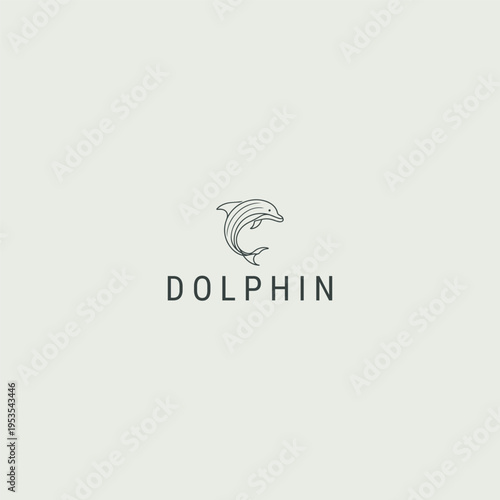 Dolphin logo design template vector illustration