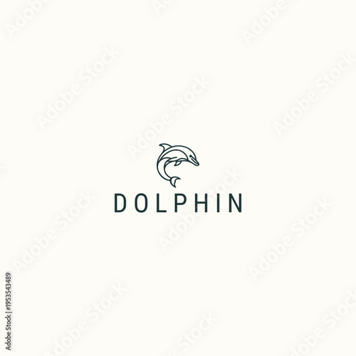 Dolphin logo design template vector illustration