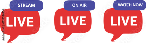 Live broadcast icons indicating current streaming status