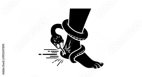 Vector illustration of a black and white shoe in a cartoon art style featuring a fashion character drawing inspired by old monopoly people
