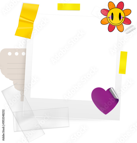 Hippie Stickers on Photo Collage