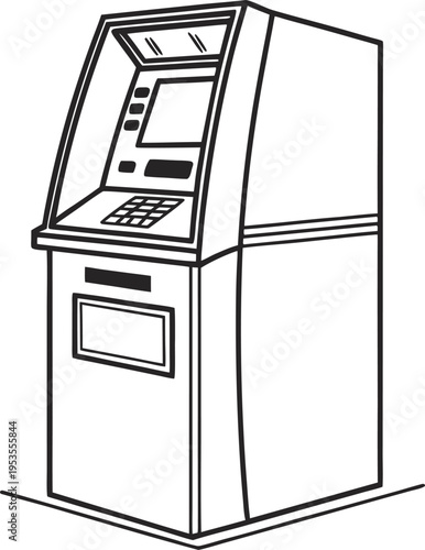 illustration of atm machine