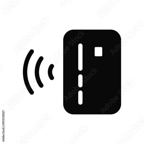contactless transaction payment solid icon vector design good for web or mobile app