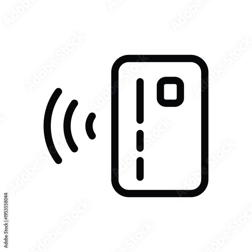 contactless transaction payment outline icon vector design good for web or mobile app
