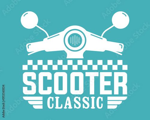 Scooter Club Logo Design Retro Motorbike Emblem