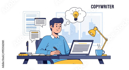 Copywriter at Work - Generating Ideas and Writing Content.