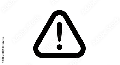 Warning Exclamation Triangle Icon for Alerts and Safety Notices.