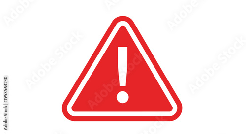 Red warning triangle sign with exclamation mark illustrating a safety alert on a white background.