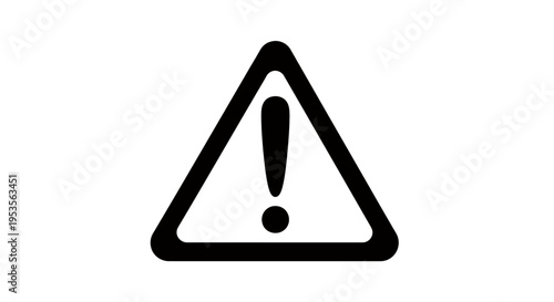 Warning triangle with exclamation mark icon representing alert or caution sign.