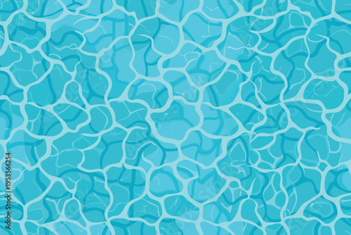 Abstract turquoise water surface with a rippled seamless pattern