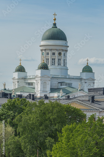 Helsinki Cathedral, Finland - Historic White Church with Green Domes