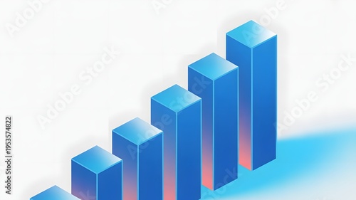 3d blue bar graph with red gradient, business growth chart Free Download 3d blue bar graph with red gradient, business growth chart - GFXLoad