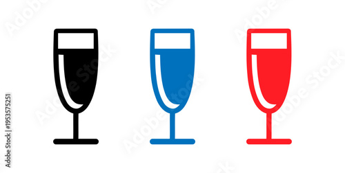 Wine glasses filled with different colored liquids