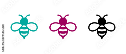 Bees with different colored bodies