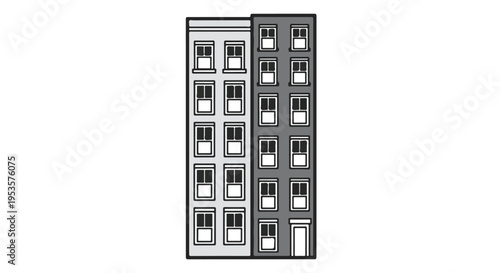 A gray and white illustration of a network switch with multiple Ethernet ports.