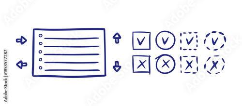 Hand Drawn Bullet Journal Elements Set