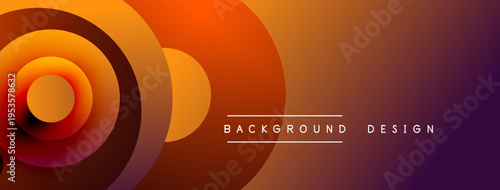Abstract concentric circles, warm color gradient. Orange, red, purple hues blend smoothly. Modern design element for backgrounds.