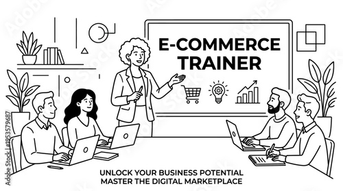 E-Commerce Trainer Conducting a Workshop