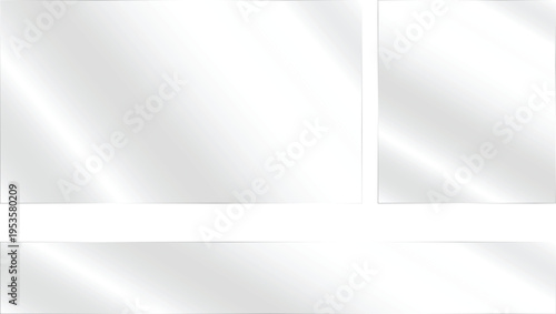Realistic Silver Glass Overlay with Soft Light Reflections for Screen Glare, UI Design, and Display Effects