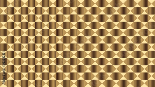 Abstract Checkered Pattern in Brown and Beige Tones vector background
